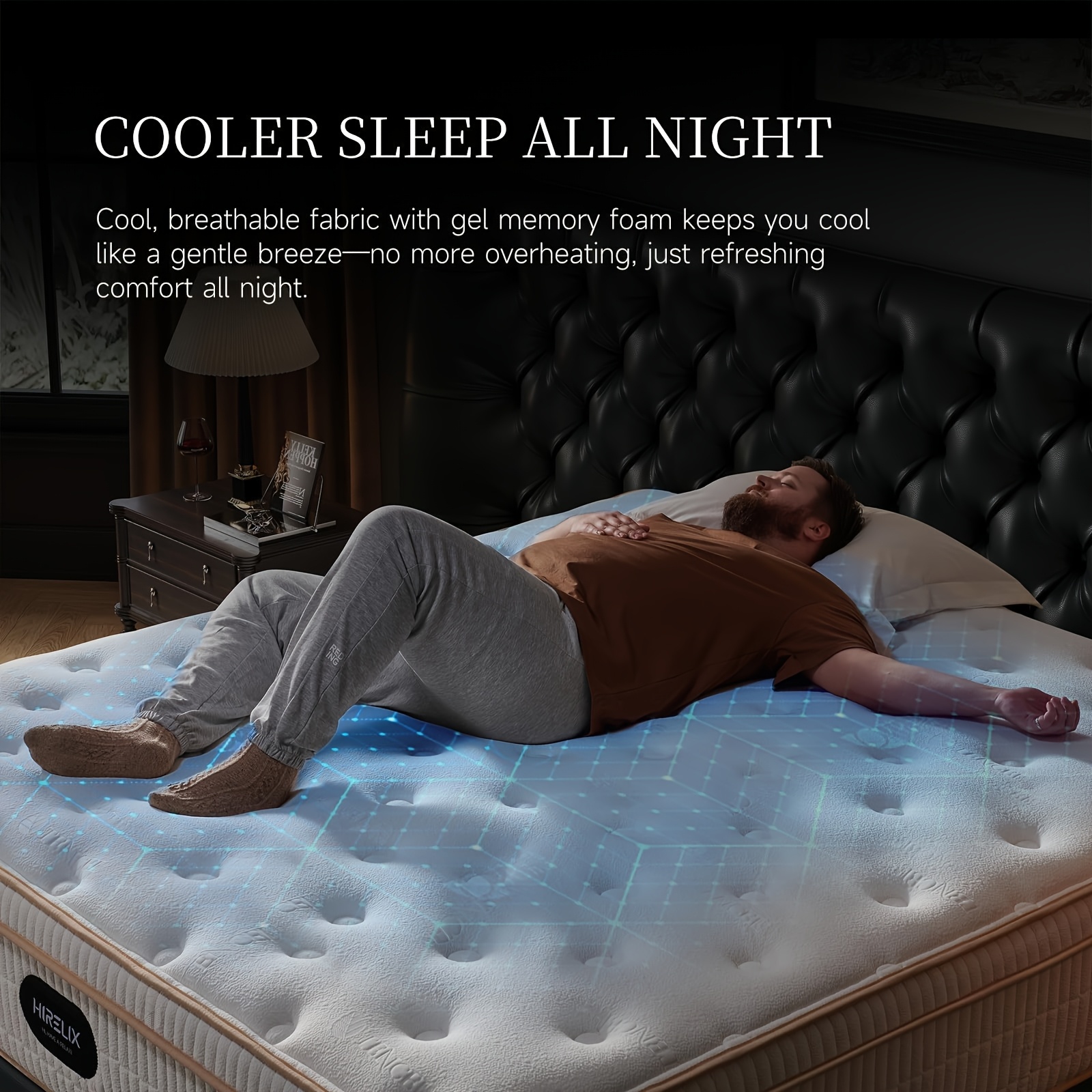 12 Inch Queen Hybrid Mattress | Cooling Gel Memory Foam & Zoned Pocket Coils, Pressure Relief, Motion Isolation, Breathable Bed In A Box, Medium Feel, Woven Top. - Image 2
