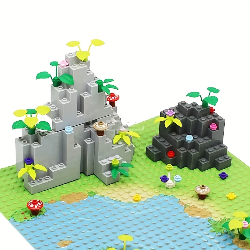 4pcs MOC Mountain & Forest Scenes with Accessories Building Blo