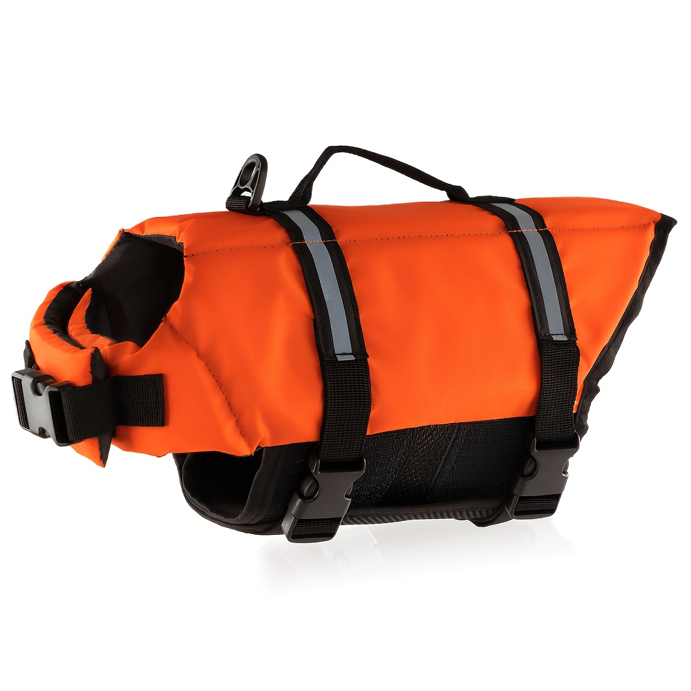 1  life jacket high   dog life vest for swimming boating and   large orange suitable for dogs weighing 5 20kg 0