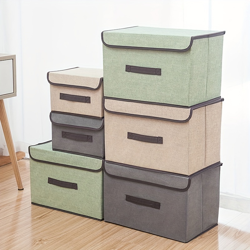 

Large Foldable Fabric Storage Box - Versatile Organizer For Toys, Clothes & More - Classic Style Home Storage Solution