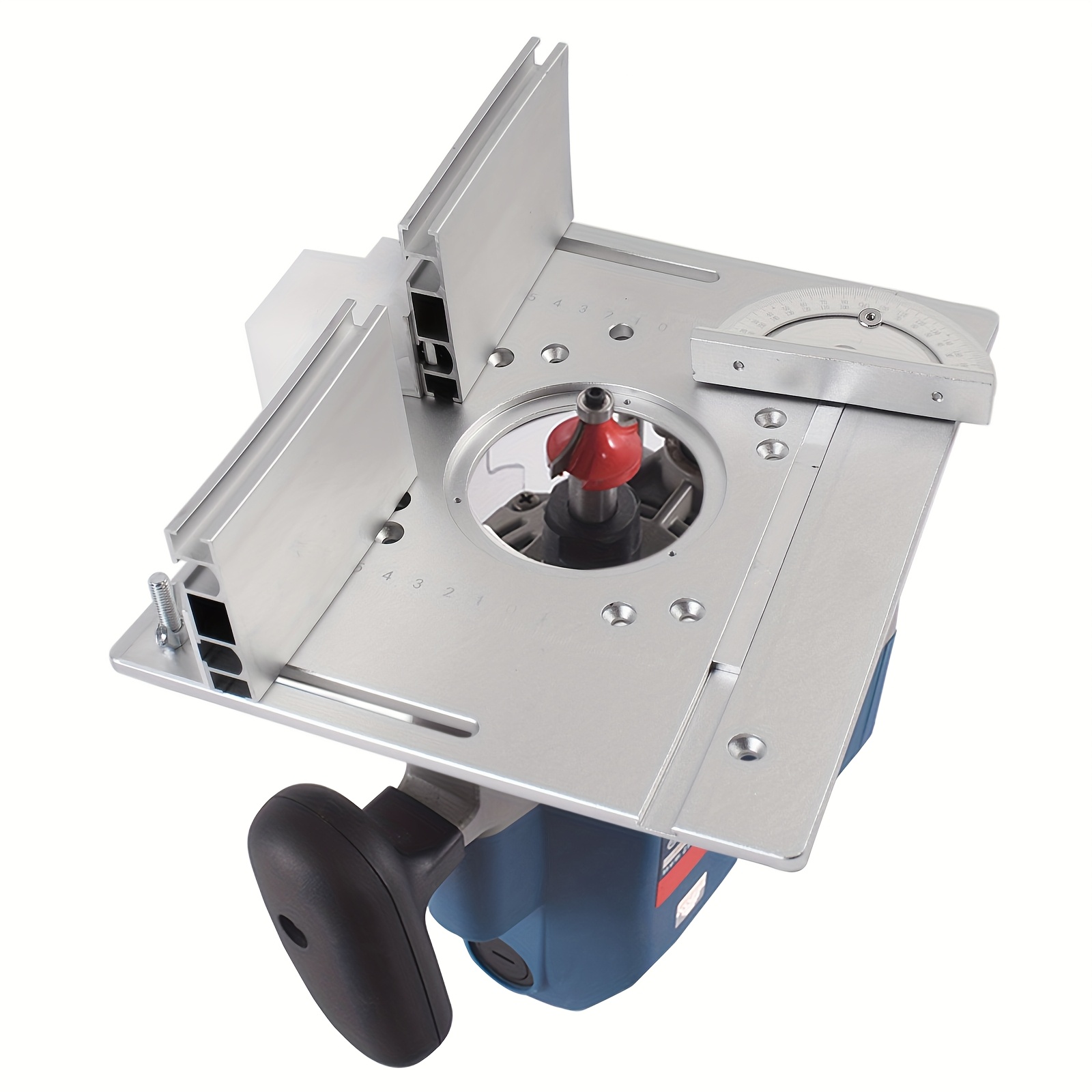 1Set Large Router Table Insert Plate 85x85mm 88x95mm for Woodworking Benches Router Table w/ Miter Gauge Guide Aluminium Profile Fence Sliding Bracke