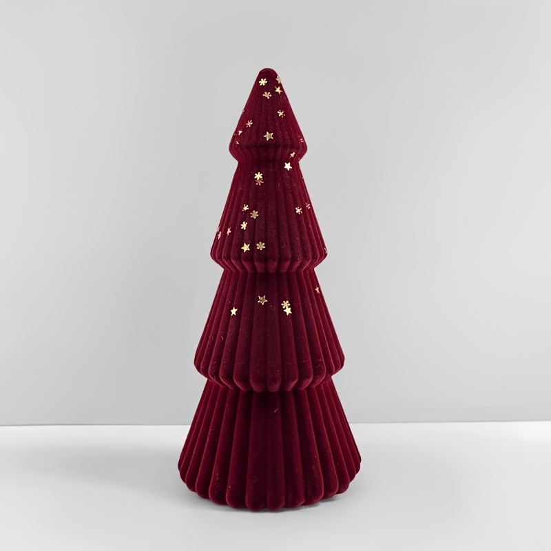 TEMU Christmas Decoration: Vintage Tree With Glitter Sequins And Flocking Ornaments