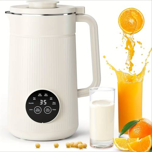 all in one soy nut milk machine 34oz juicer boil breaking temp adjustable operation stainless for home kitchen