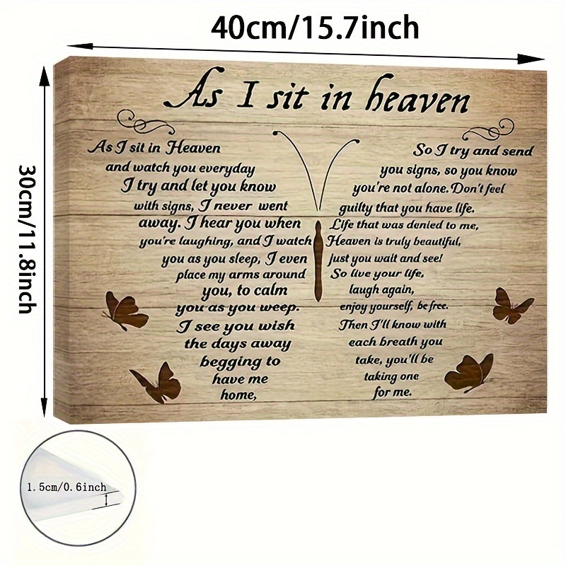 TEMU sur toile 2D plat, 2D plat, 1 pièce avec cadre en bois représentant une papillon, conçu pour la décoration murale dans ou les salons. Cette