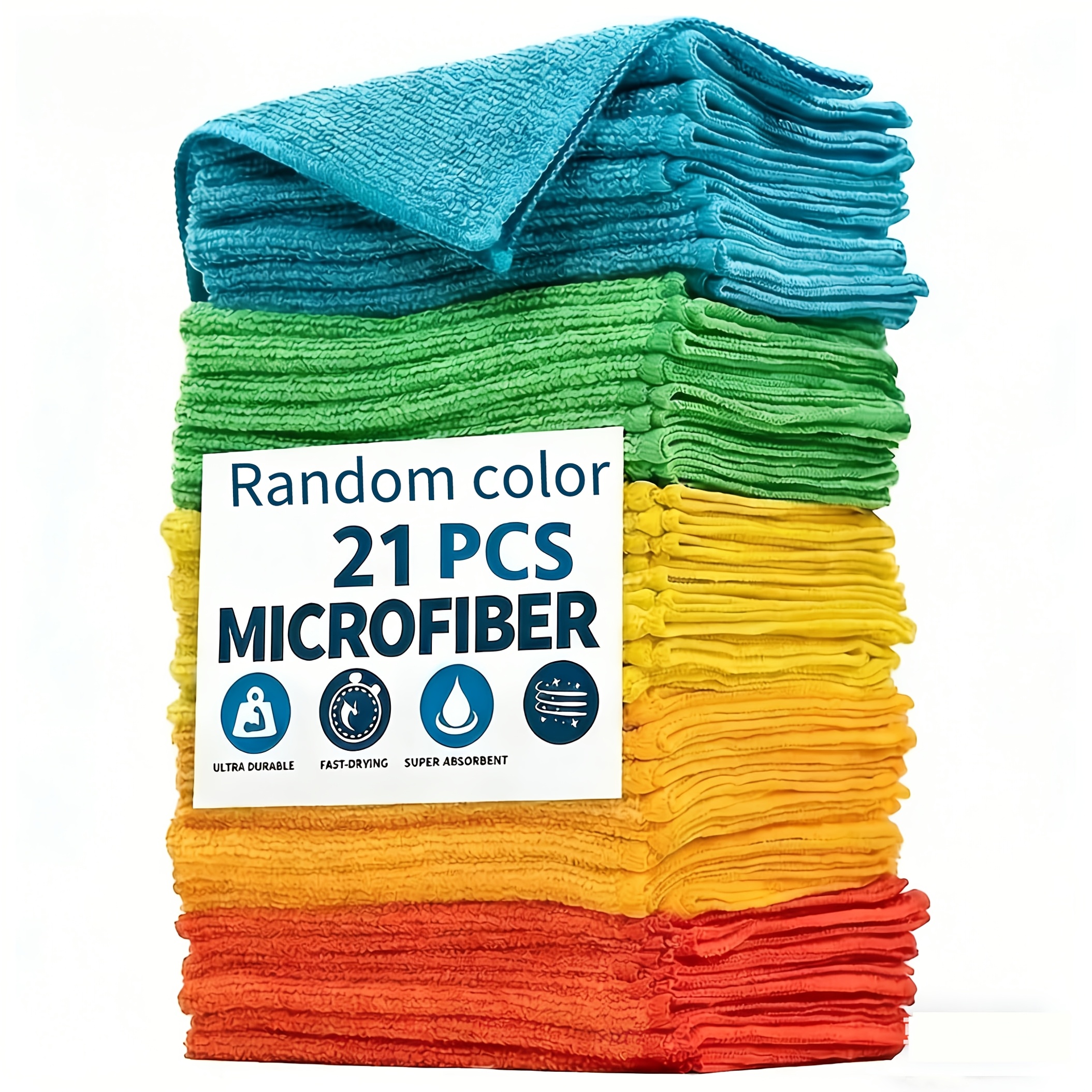 21pcs multi purpose cleaning towel set random colors of reusable microfiber towels cleaning cloths a   of quick dry towels multi functional absorbent towels for home   room bedroom bathroom   stain removal