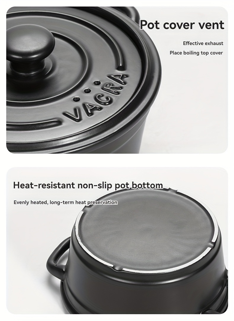 2l enamel ceramic casserole high temperature resistant dishwasher safe     soups ideal for   stoves details 4