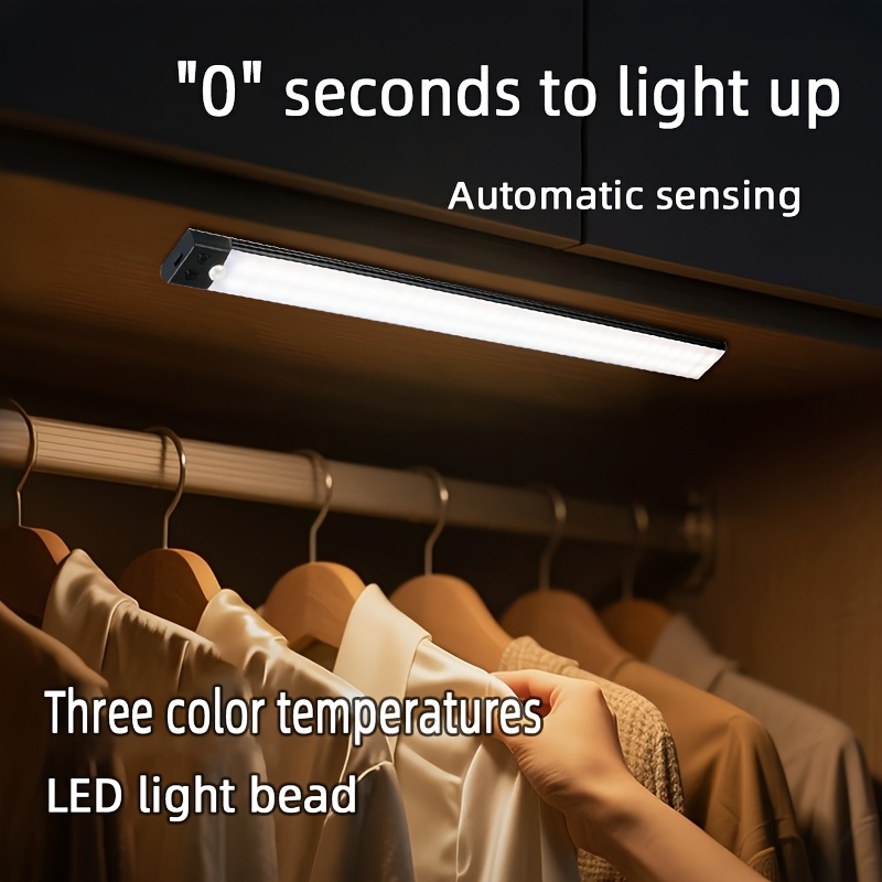 2pcs Ultra-Thin LED Light with Motion Sensor & Steady On Mode