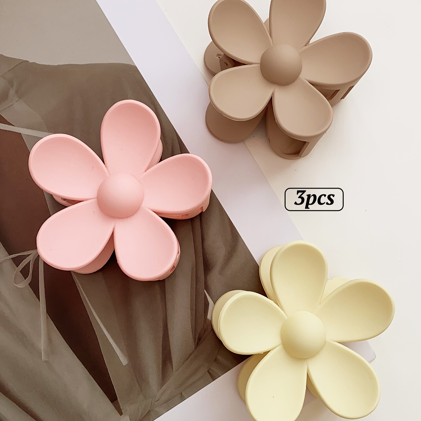 1/3Pcs Hair Clips For Women, Large Flower Claw Clips, Trendy Additions For The Back Of , Clips - Jewelry & Accessories