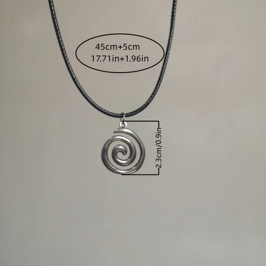 Vintage Gothic Punk Spiral Sun Pendant Necklace