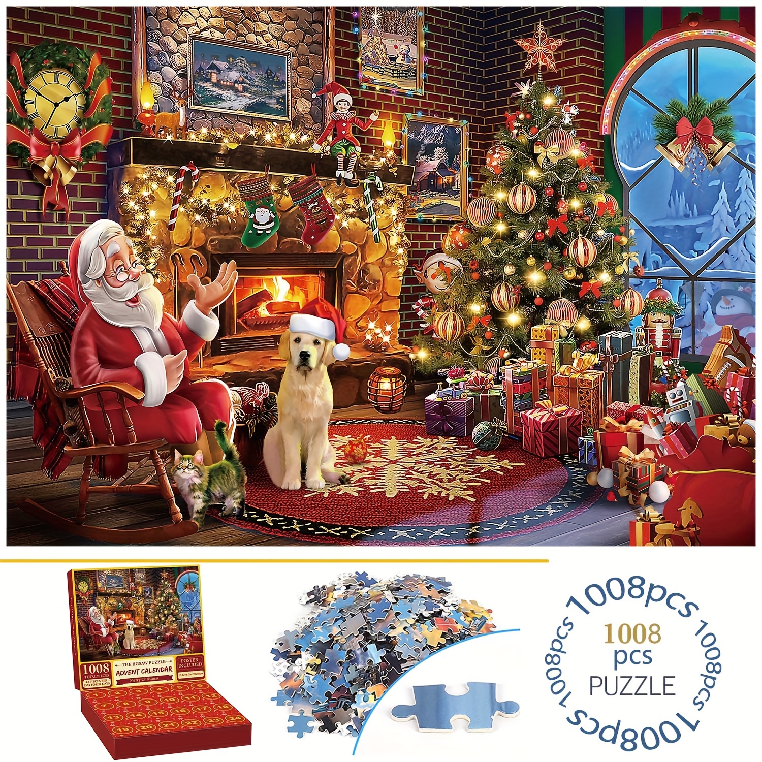 Calendario Dell'Avvento Puzzle 1008 Pezzi – Natale – Per Adulti E Bambini