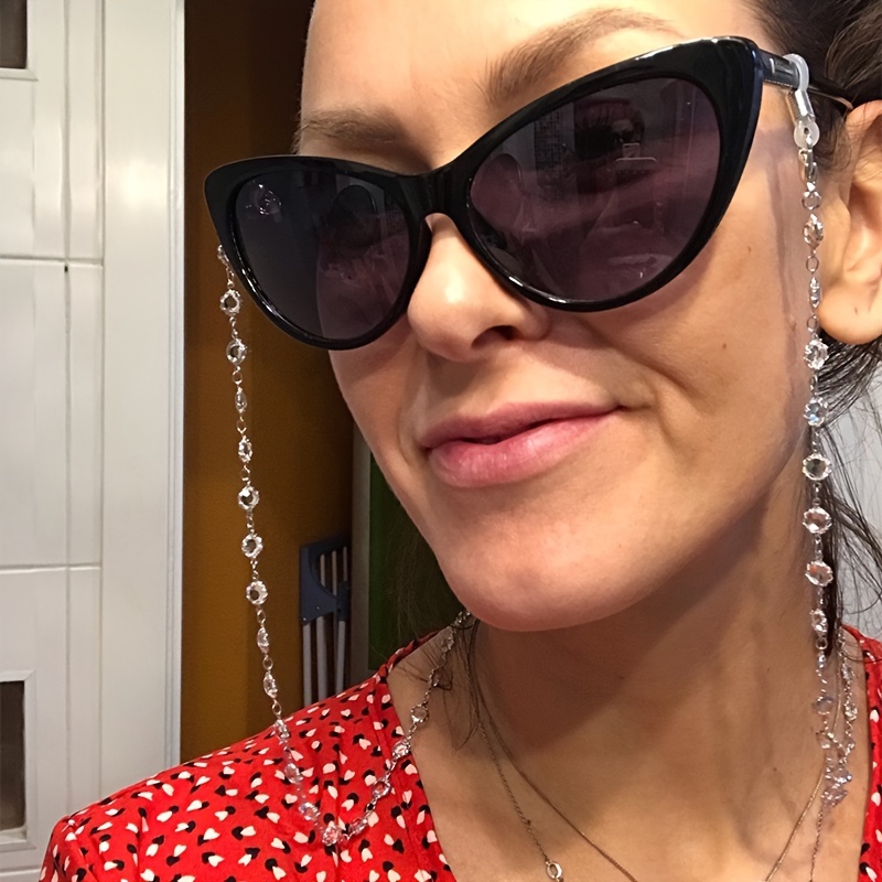 Easy Versatile Acrylic Rhinestone Handmade Glasses Chain Party Fashion Accessory