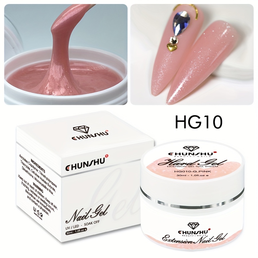 Image of Chunshu For Nail Extension Gel 30ml Shimmer Silvery Construction Gels Builder For Nails Extension Led Strengthening Gel Manicure For Nail Art