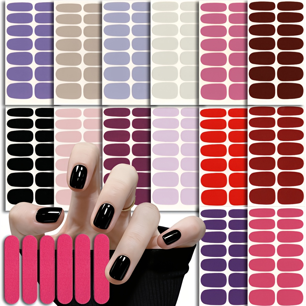 14 Sheets Of Nail Stickers, Solid Color Self-adhesive, Long-lasting Nail Stickers, Decoration