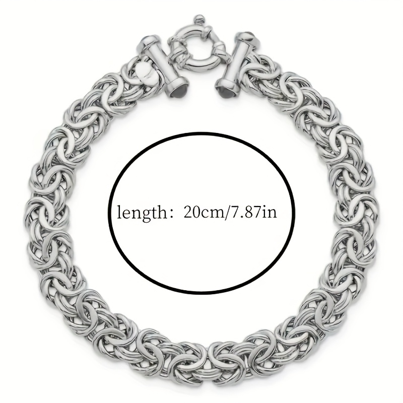 TEMU 925 Silver Women's Byzantine Bracelet Bracelet, High End Luxury Women's Jewelry, Elegant, Sexy, Fashionable, Trendy Christmas, Valentine's Day