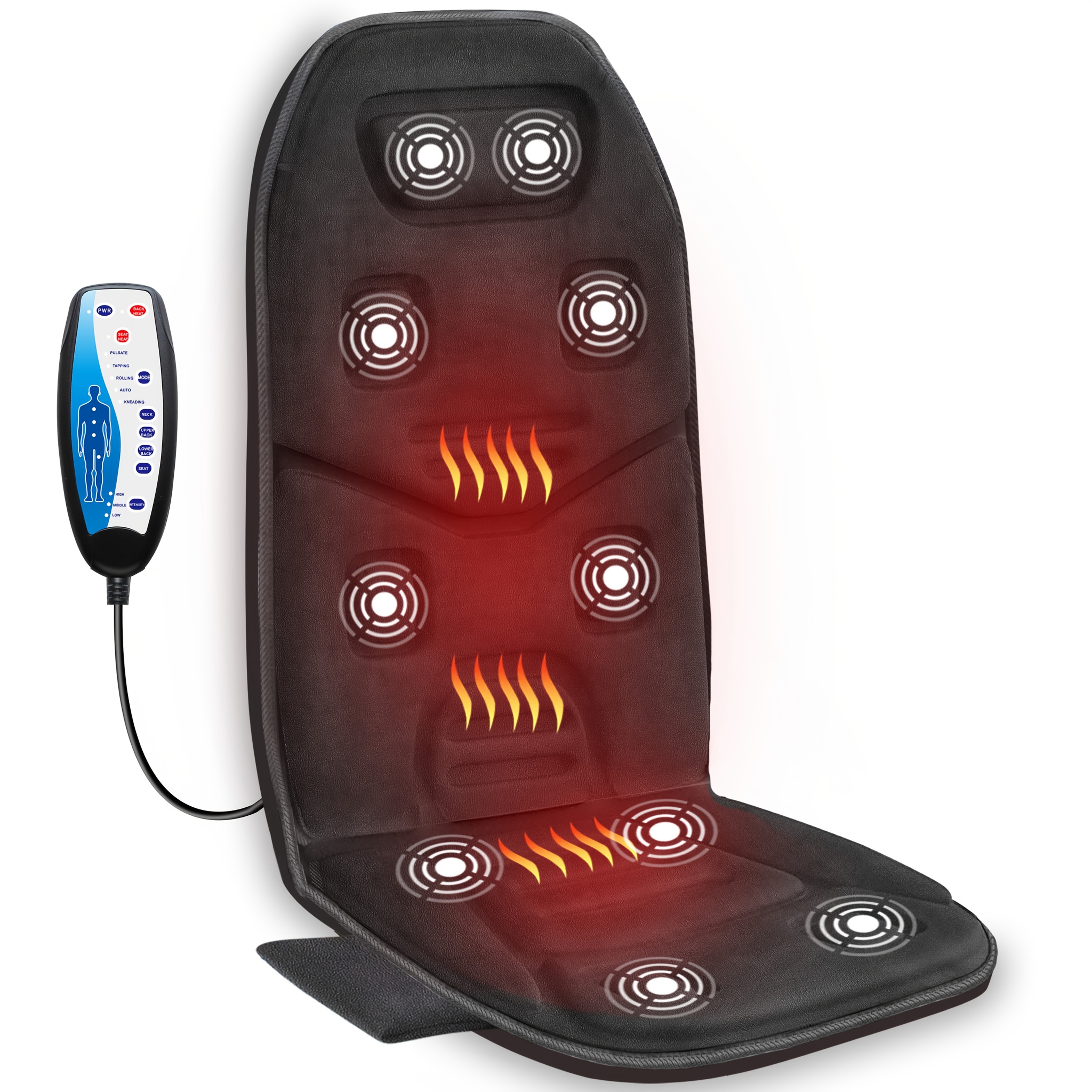 massage seat cushion heat 10 vibration motors seat
