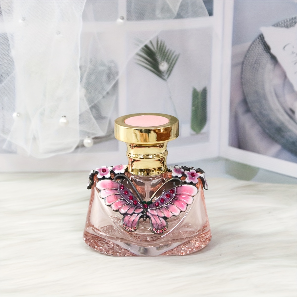 30Ml Hand-Painted And Miniature Perfume Bottle Reusable, Metallic,  Fragrance-Free Gifts Or Travel