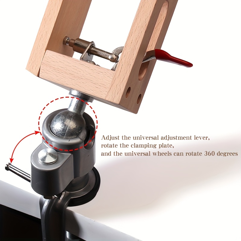 handcrafted folding leather sewing table adjustable angle clamp for diy crafts ideal for phone covers belts bags durable log material multi angle support portable design