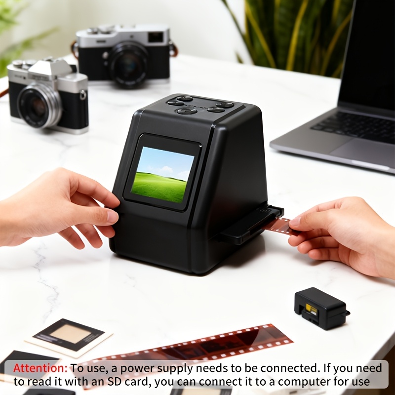 TEMU Negtive Film Scanner, Mini Movie Scanner, Support For Multiple Film Size, Advanced Film Scanner For 35mm, 126, 110, Negatives And Slides With 32gb Memory Card