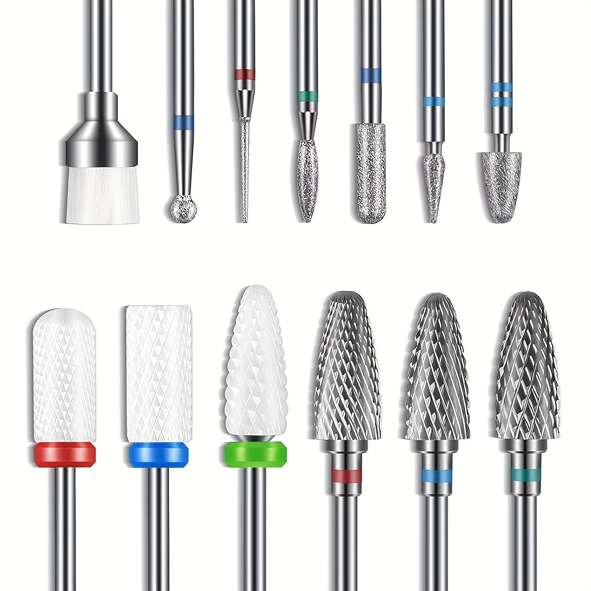 Nail Drill Bits Set for Acrylic Nails with Diamond Carbide Tools