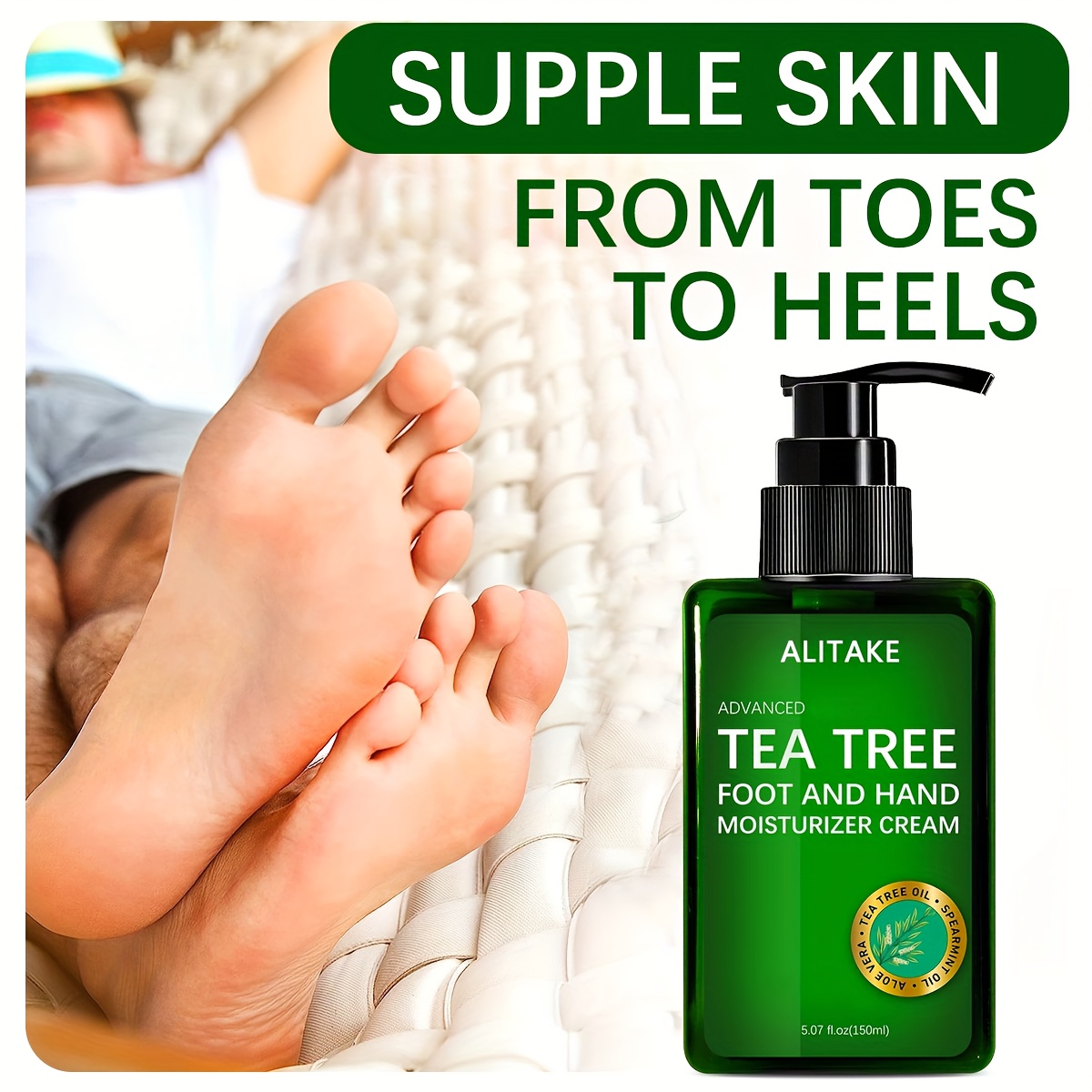 TEMU Foot Cream, Natural Plant Extracts, Gentle Moisturizer For Feet Hand Moisturizer -5.07 Oz/ Gifts For Women Ships From Local Warehouse,