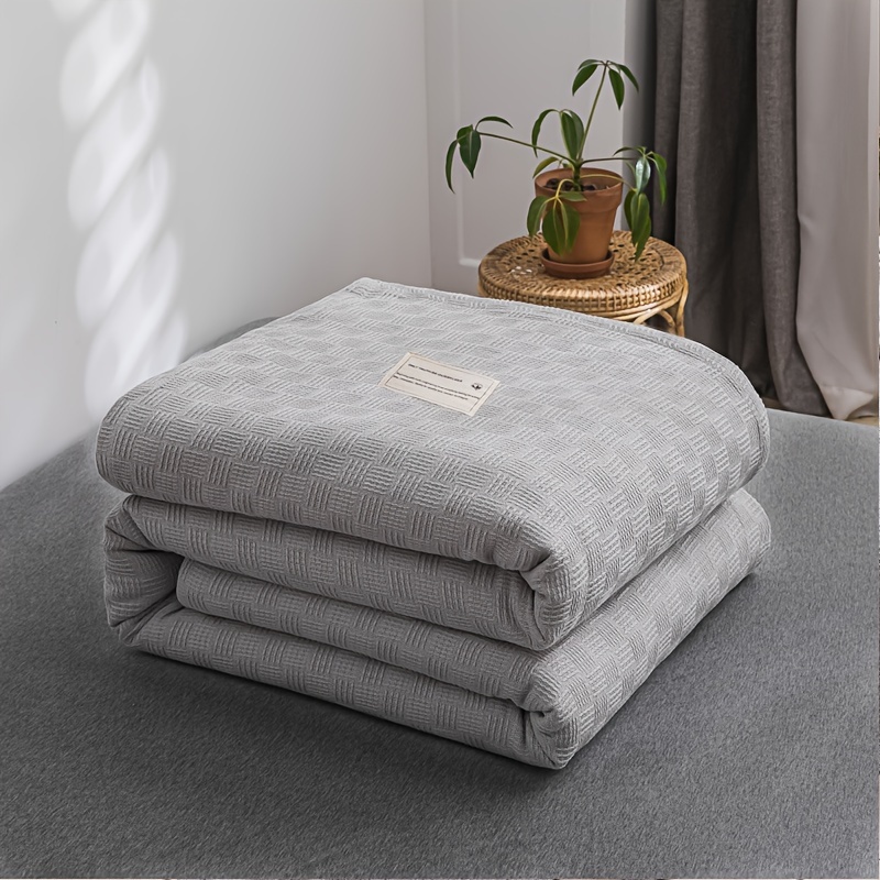 1pc cotton blanket soft warm bed blanket nap blanket for sofa office bed   suitable for   details 5