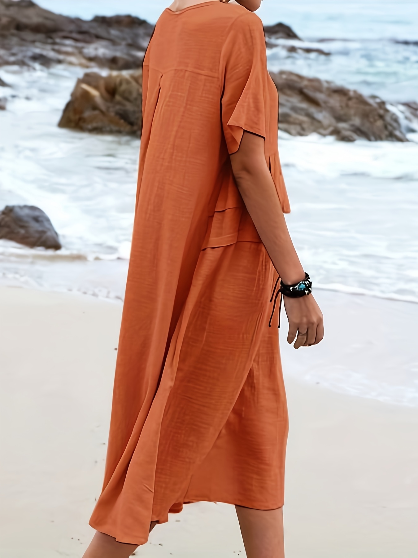 Vestidos De Lino Elegantes Vestidos De Verano Para Mujer, Vestido