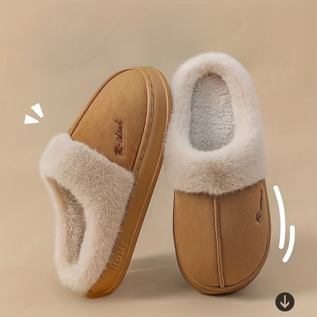 

Chaussons en Peluche pour Hommes, Nouveaux pour l'Hiver 2024, Semelle Épaisse pour avec Velours Supplémentaire pour la Chaleur et l' Antidérapante