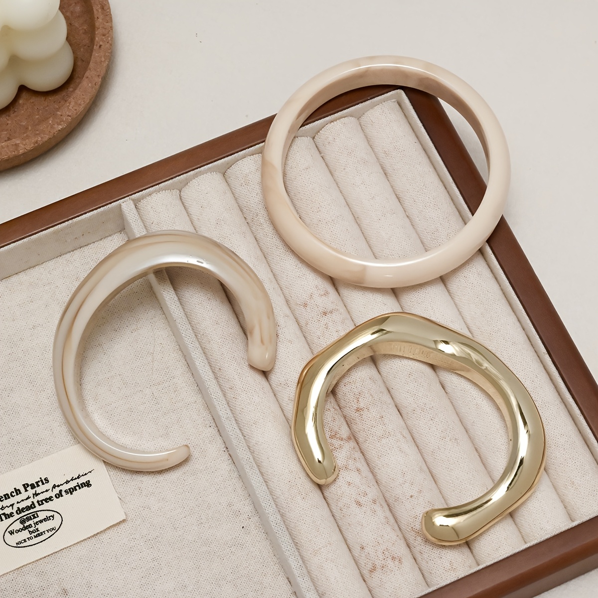 Image of 3pcs Set Of Stylish And Elegant Bracelets, Suitable For Daily Wear, Banquets/parties, Travel, Beach Vacations, Daily Commutes, Festivals, And Other Occasions. Ideal As A Holiday Or Birthday Gift For .