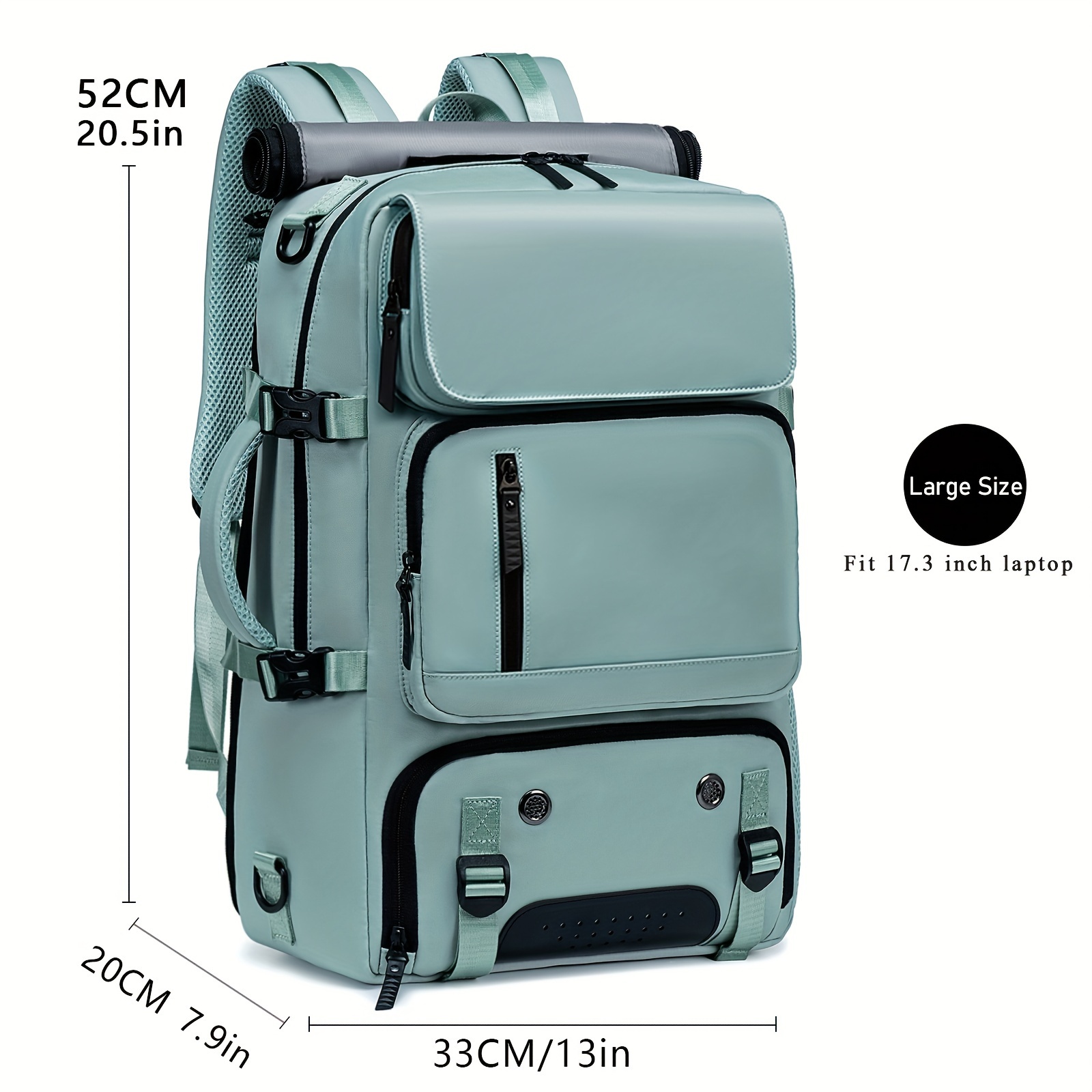 1pc Bolso de Viaje para Hombres, Bolso de Gran Capacidad para Senderismo, Bolso Multifuncional para Negocios y Computadora, Bolso Impermeable con Bolso para Tenis - Imagen 5