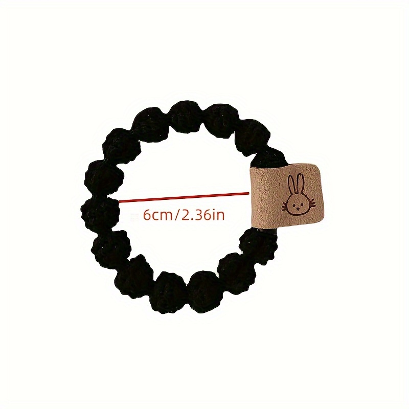 5pcs High Elastic Rabbit Hair Ties, Durable and Versatile