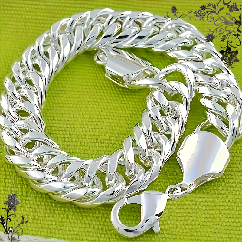 Unisex Cuban Bracelet, Elegant for Parties & Weddings