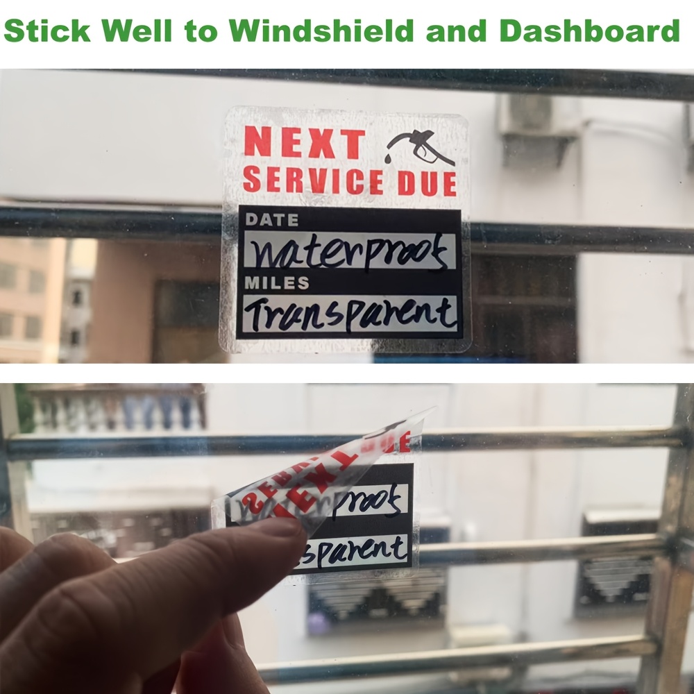 

Windshield Static Cling Stickers, 120pcs Of 2x2 Inch Stickers For Next Reminders, Suitable For Cars, Garden Tractors, Or Lawn Mowers, Change Maintenance Reminders.