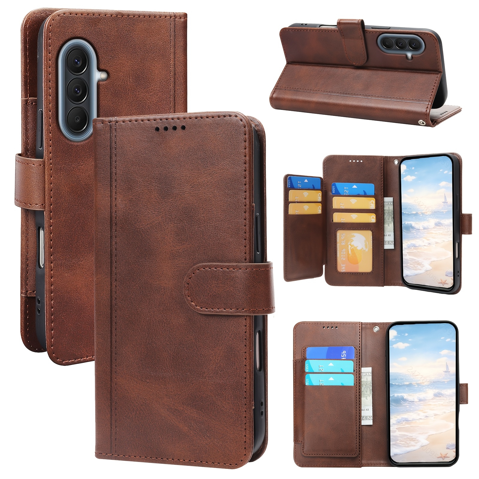 TEMU Telefoonhoesje - Mobiele Telefoonhoes Geschikt voor Samsung Galaxy A57 5G Met 9 Wallet Kaartsleuven Flip Beschermhoes, Magnetische Flip