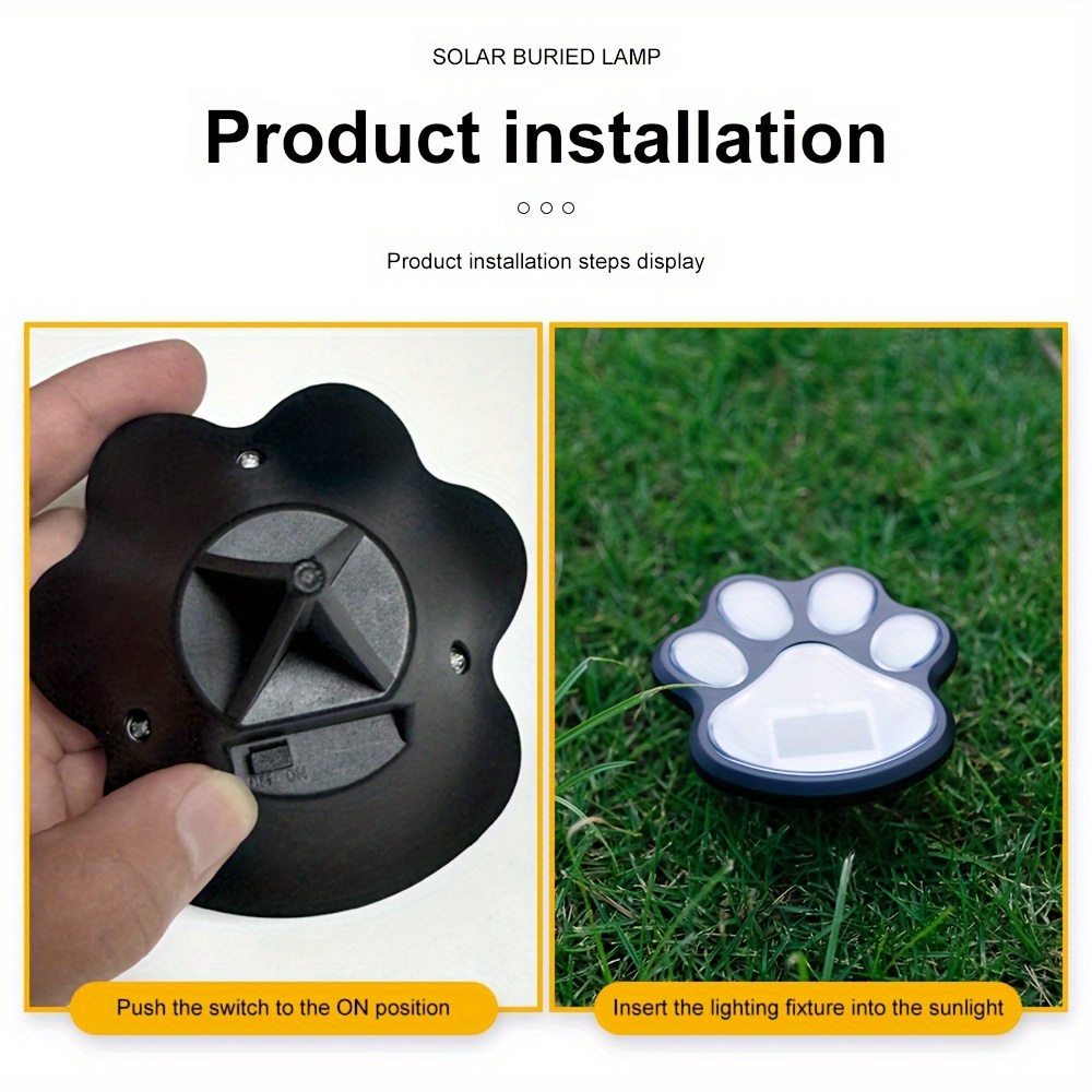 4pcs box outdoor solar claw shaped ground plug lamp garden decoration lawn lamp