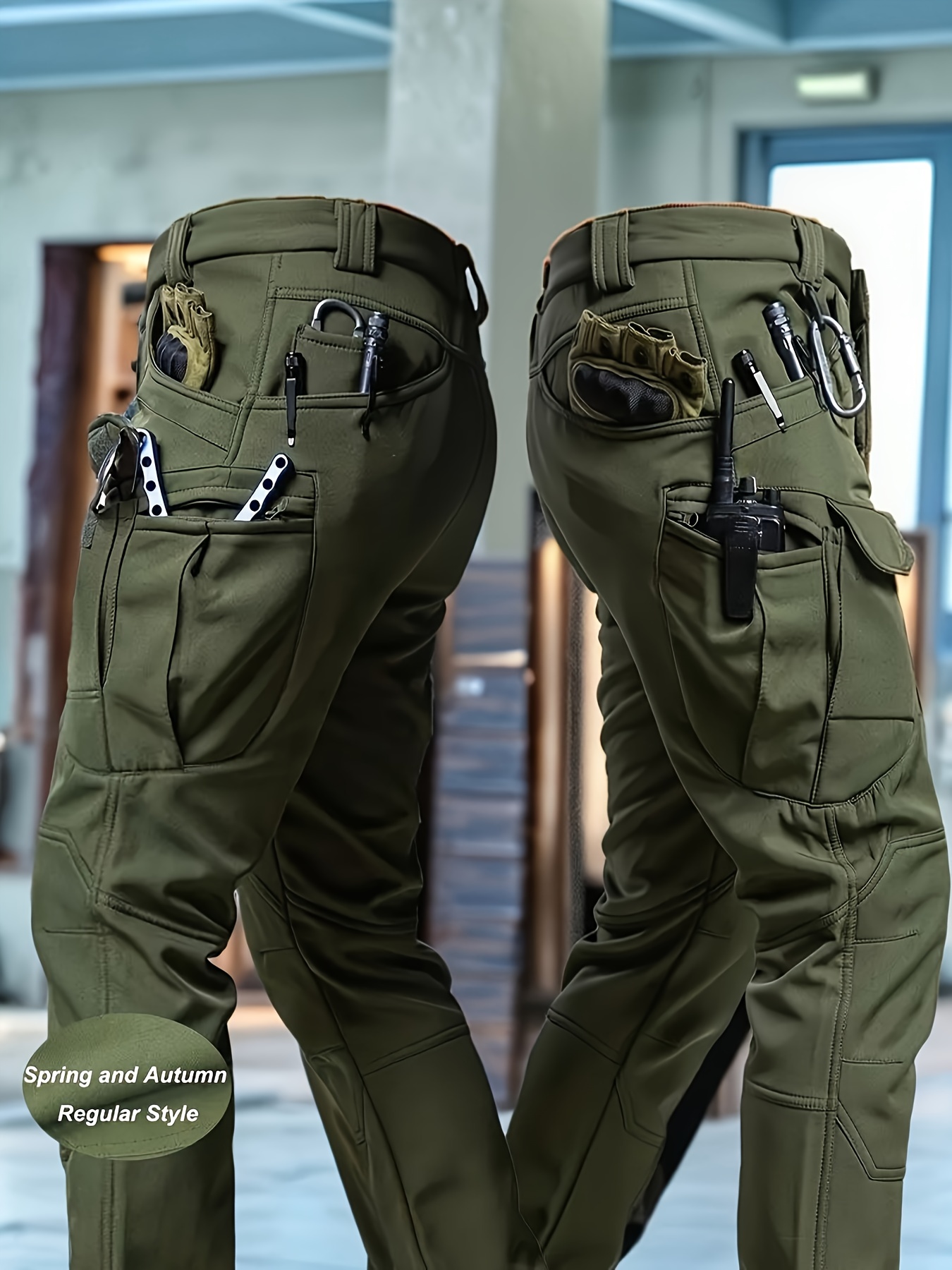 mens   cargo pants multiple utility pockets leg straps side pockets soft composite fabric adjustable belt design suitable for outdoor hiking camping work all in   trousers   camping gear workwear