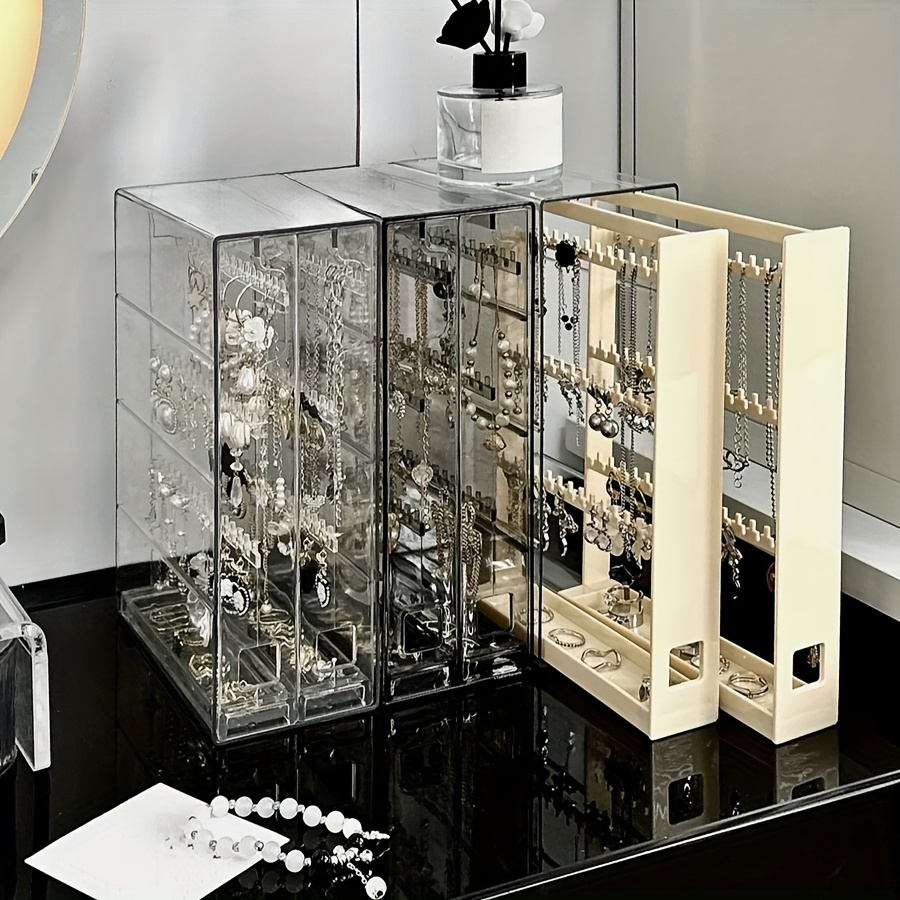 1  acrylic jewelry storage   drawers 6 layers jewelry storage rack jewelry accessories organizer necklace display rack multi function earrings necklaces bracelets rings pendants organizer for home jewelry storage   clear visibility   holiday gift Product details 1