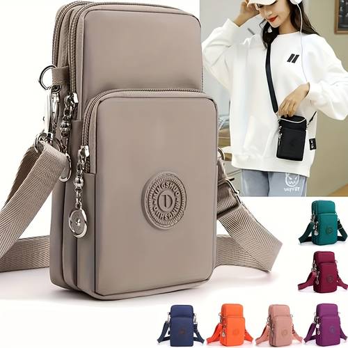 womens crossbody bag new style phone bag small crossbody purse oxford fabric phone pouch vertical mini coin purse wristlet bag