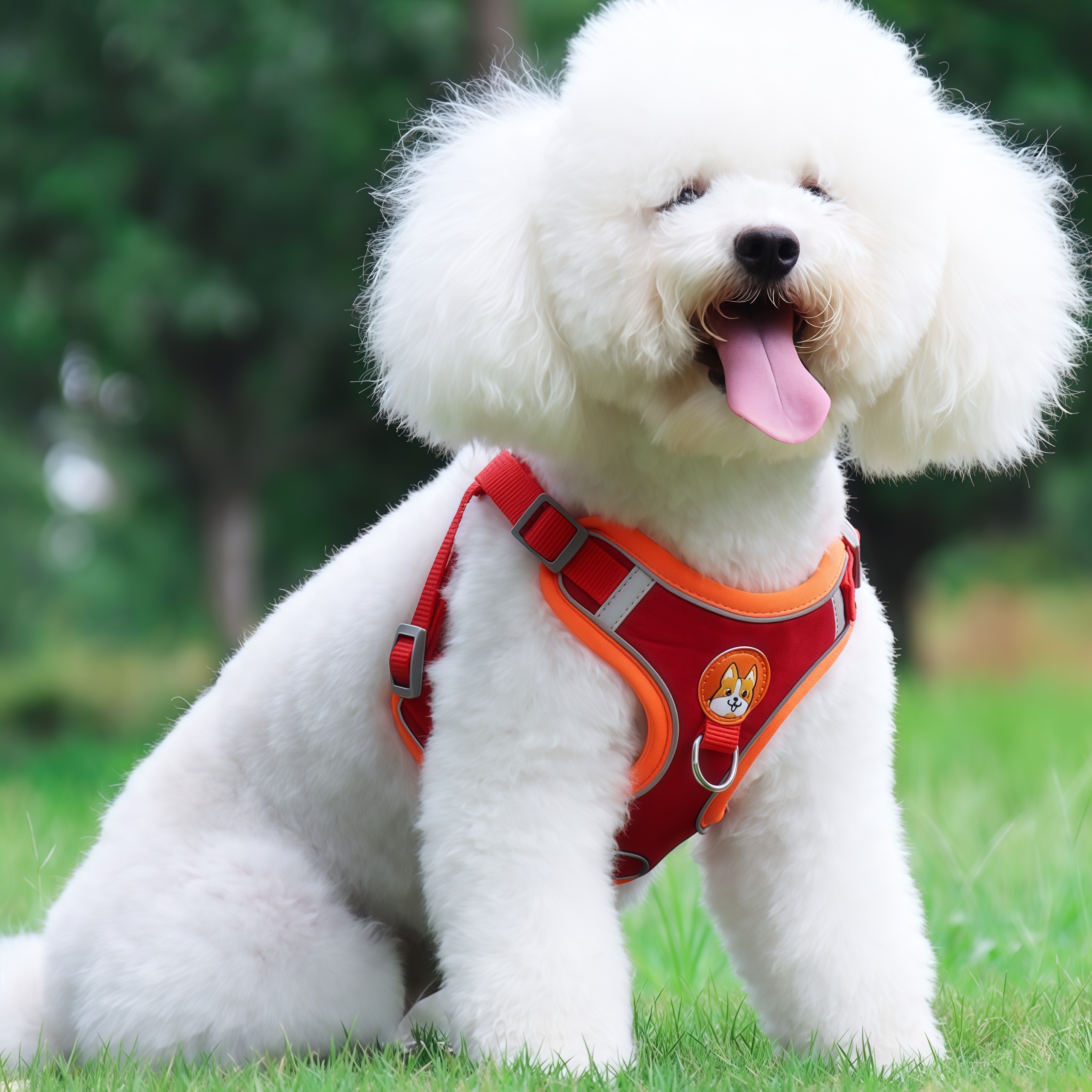 Reflective Dog Harness and Leash Set, Adjustable Pet Vest with Leash  Clips, Comfortable Padded Chest Strap for Small to Medium Dogs, Solid C