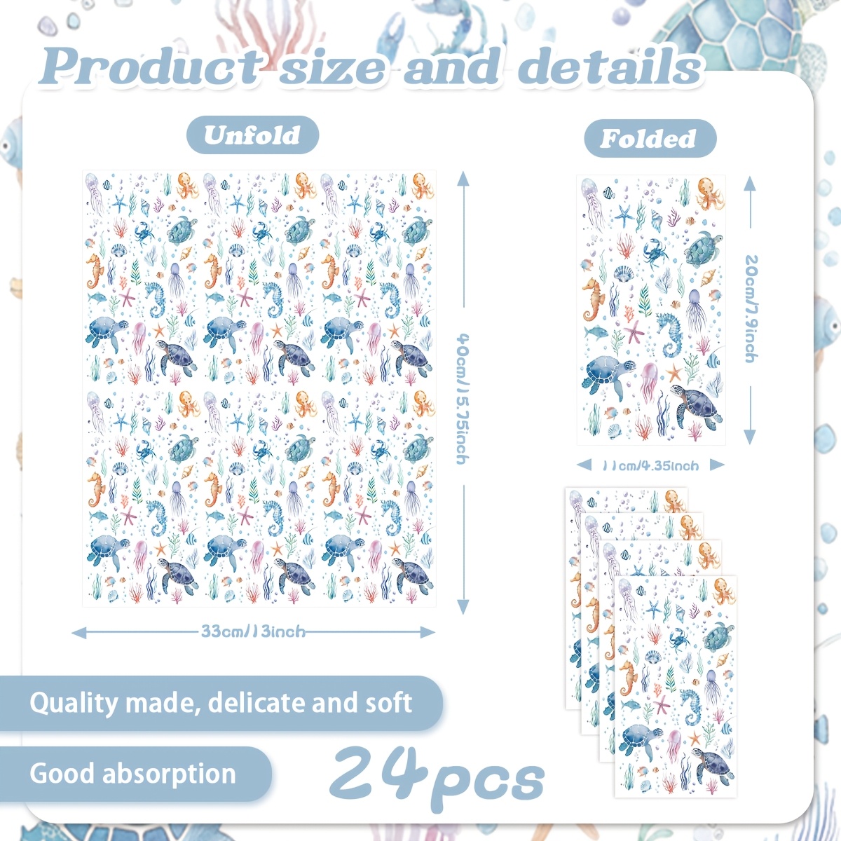 TEMU Seaside-themed Party Napkins, Dinner Napkins, Lunch Napkins, Suitable For , , Birthday Parties, And Table Decorations For Halloween、christmas