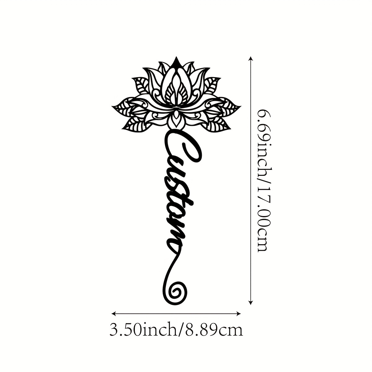 TEMU 1 Lotus en métal personnalisé avec nom - Un cadeau original pour l'appreciation des enseignants, parfait pour la rentrée scolaire et les
