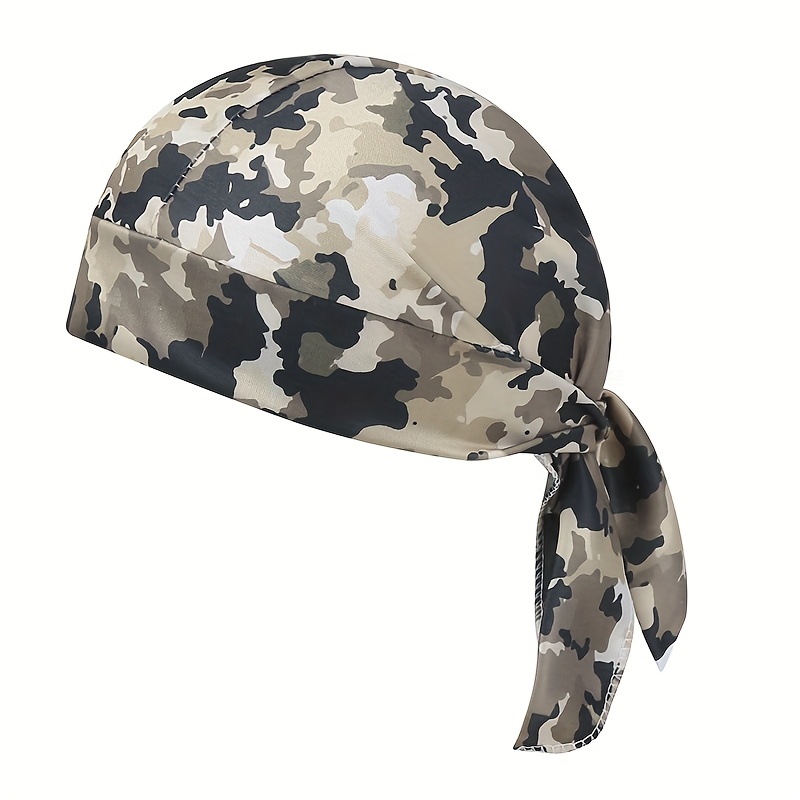 New Camouflage Pullover Pirate Hats For Spring And Summer, Suitable For Men And Women, Featuring Outdoor Camouflage Print Bandanas