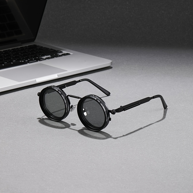 new aluminum magnesium fashion eyeglasses vintage novelty fun adjustable glasses suitable for daily wear parties unisex holiday gift for christmas halloween graduation season   premium eyeglass case and cleaning cloth