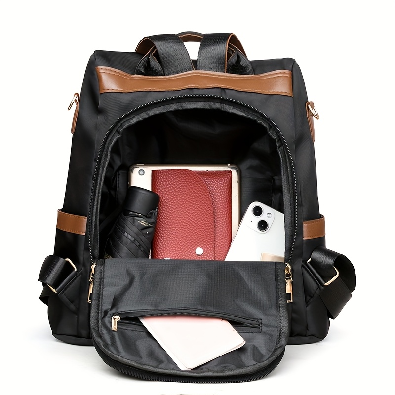 Moqueta de Mujer con Gran Capacidad Antirrobo - Bolso Convertible con Cierre Seguro, Correa Ajustable para el Hombro - Mochila Ligera de Nylon para Viajes, Trabajo y Uso Diario - Disponible en , Beige, Gris Claro - Bolso Minimalista, Versátil y Duradero