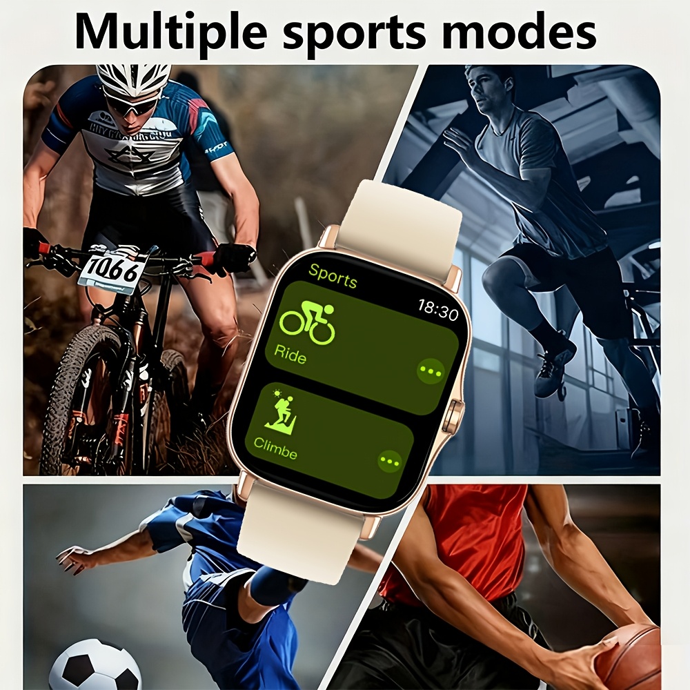 2.01-Inch Full Touch Screen Silicone Strap Smart Watch