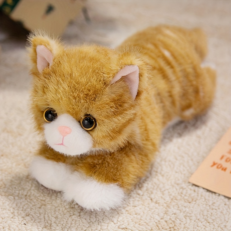 Rmeet Peluche Di Gatto Realistico, 30 Cm, Giocattolo Di Peluche Kawaii, Morbido Peluche Per Gatti, Regalo Per Bambini - 6