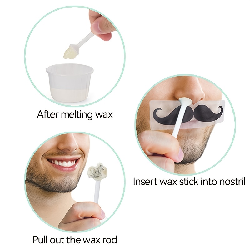 WAXKISS Nose Hair Wax Hair Removal Kit Wax for Local Hair Removal of Nose Hair and Ear Hair Men's Waxing Kit for Hair Removal It is gentle and comfortable enabling quick hair removal Spring and Summer Hair Removal Kit