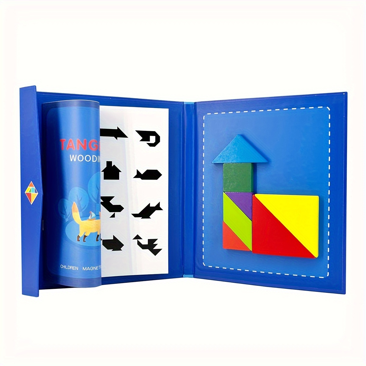 Boost Child's Learning Fun 3d Wooden Magnetic Tangram Puzzle - Temu