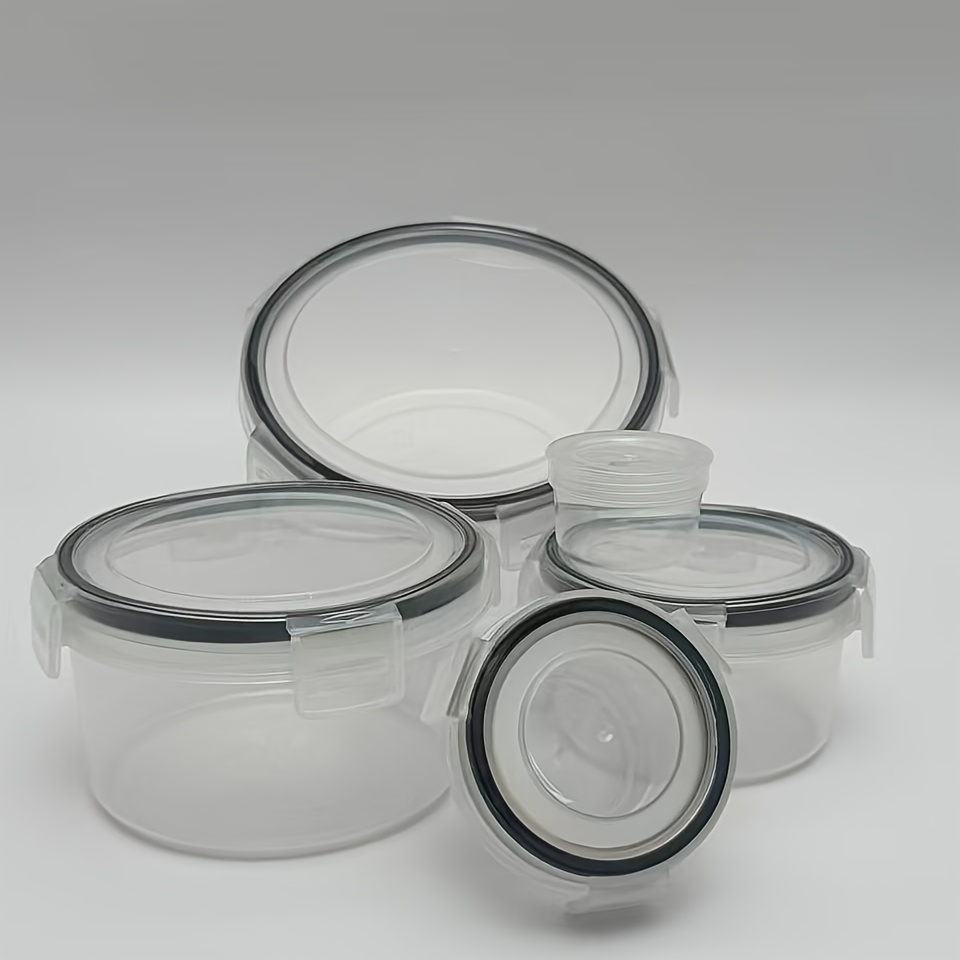 10pcs Food Storage Containers With Lids (5 Containers And 5 Lids) - Leakproof Stackable Kitchen And Fridge Containers For Fruits, Vegetables