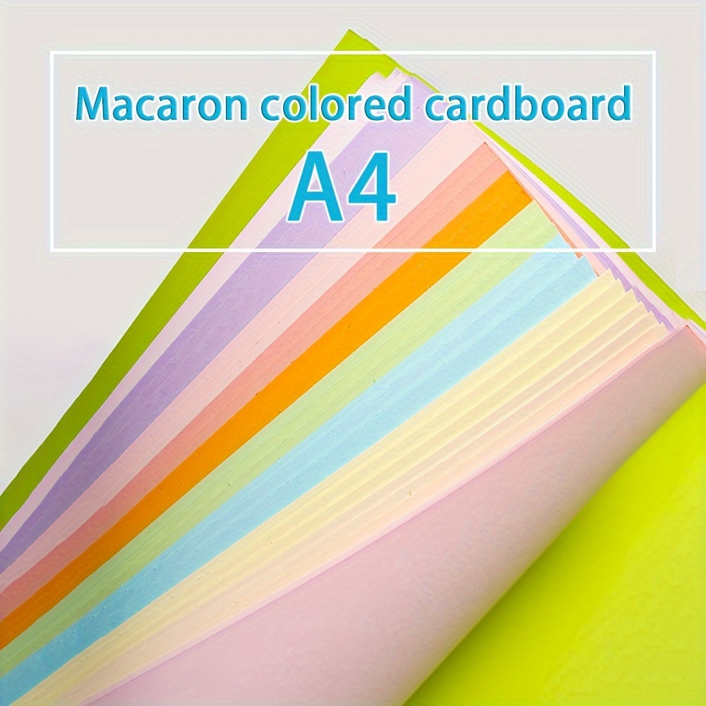 

20 Sheets Of A4 Macaron Color Cardboard: Thickened Art Paper For Diy Projects, Greeting Cards, Business Cards, Photo Albums, And Shooting Backdrops - Includes Of Colors And A Birthday Theme