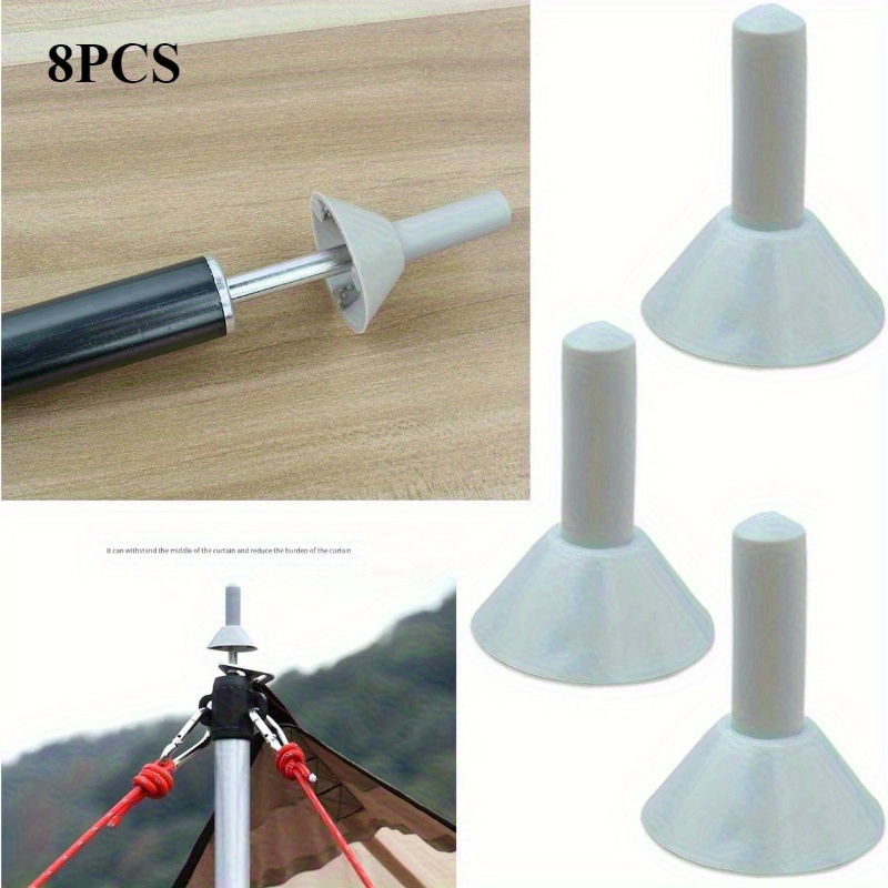 E-shop 4/8 Stück Langlebige PP-Isolierte Zeltstangenkappen – Ideal für Outdoor-Markisen Camping-Zubehör mit